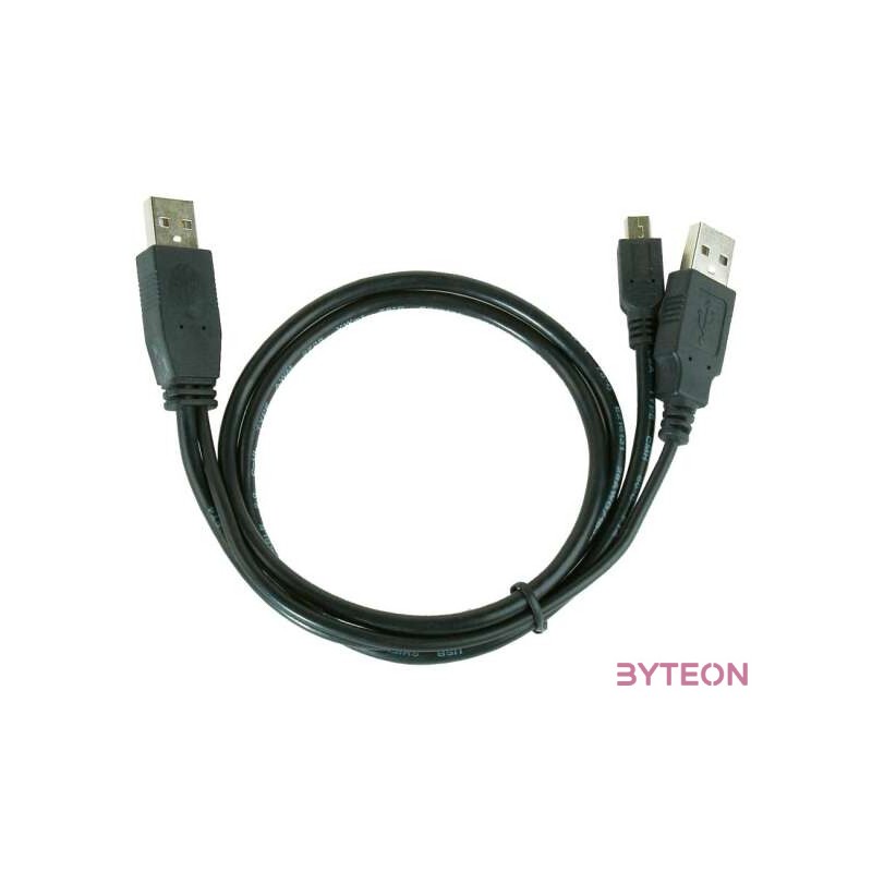 Gembird USB A - USB mini B M,M adatkábel 0.9m fekete