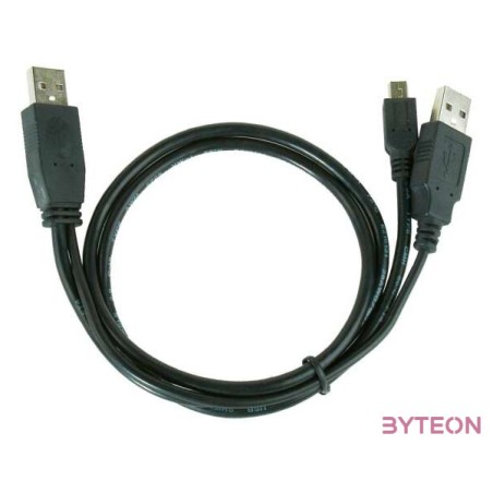 Gembird USB A - USB mini B M,M adatkábel 0.9m fekete