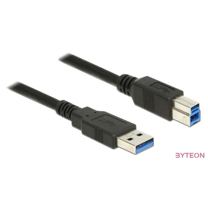 Delock USB 3.0 A - USB 3.0 B M,M adatkábel 1m fekete