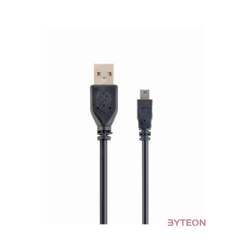 Gembird USB A - USB mini B 5pin M,M adatkábel 1.8m fekete