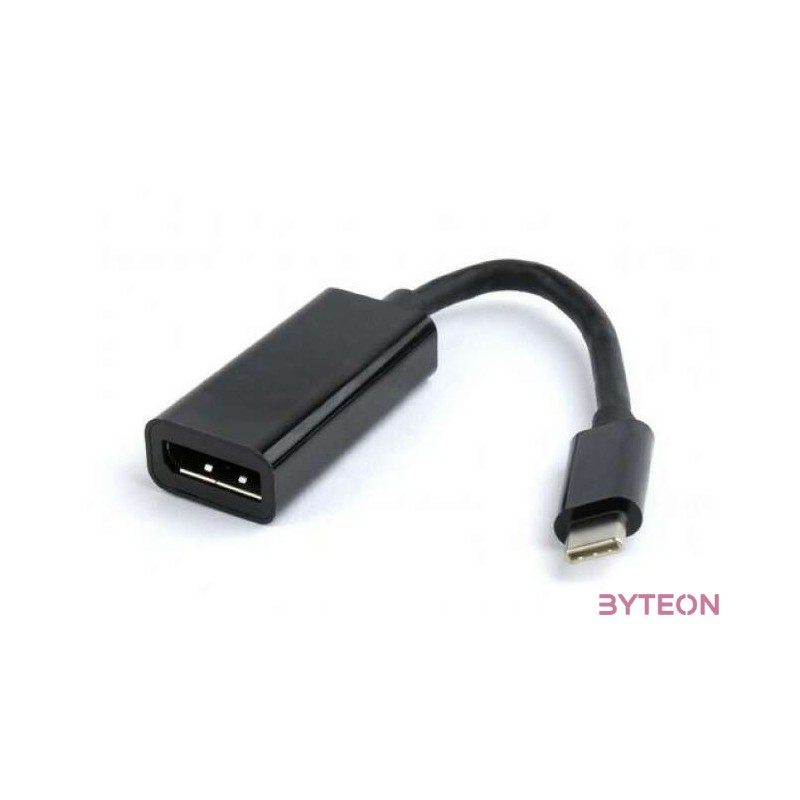 Gembird USB-C - Displayport M,F adapter 0.15m fekete