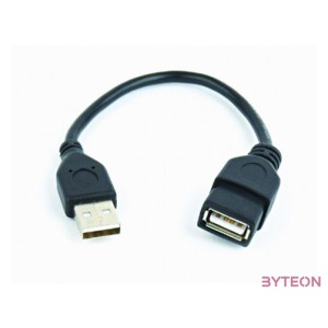 Gembird USB A M,F adatkábel hosszabbító 0.15m fekete