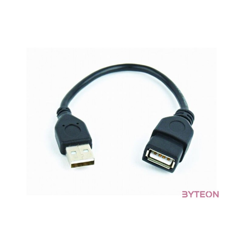 Gembird USB A M,F adatkábel hosszabbító 0.15m fekete