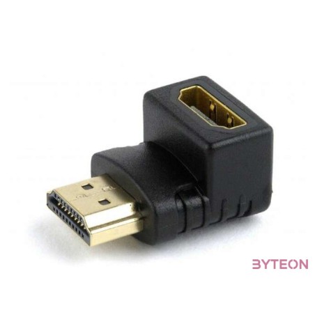 Gembird HDMI M,F adapter fekete 90° le