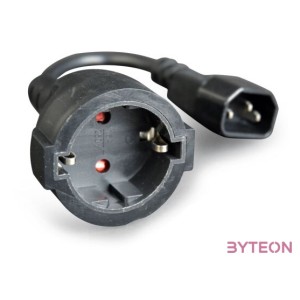 Gembird C14 - CEE 7,7  M,F tápkábel 0.2m fekete (Schuko)