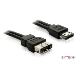 Delock eSATAp M,F adatkábel hosszabbító 1m fekete