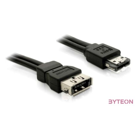 Delock eSATAp M,F adatkábel hosszabbító 1m fekete