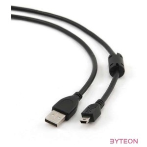 Gembird USB A - USB mini B 5pin M,M adatkábel 1.8m fekete