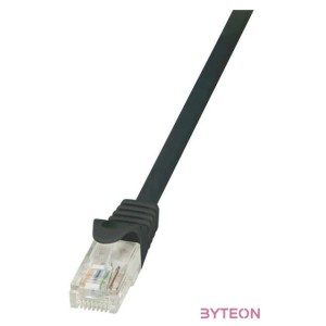 LogiLink RJ45 CAT5e UTP M,M adatkábel 0.5m AWG26 fekete