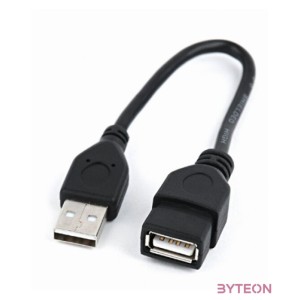 Gembird USB A M,F adatkábel hosszabbító 0.15m fekete