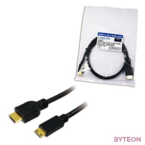 LogiLink HDMI - HDMI mini C M,M video jelkábel 1m fekete