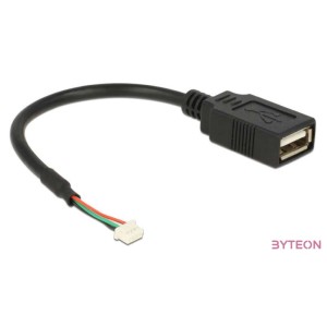 Delock USB Pinheader 4pin - USB A F,F adatkábel 0.15m fekete