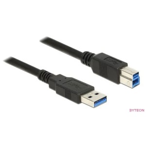 Delock USB 3.0 A - USB 3.0 B M,M adatkábel 1m fekete