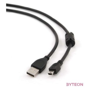 Gembird USB A - USB mini B 5pin M,M adatkábel 1.8m fekete