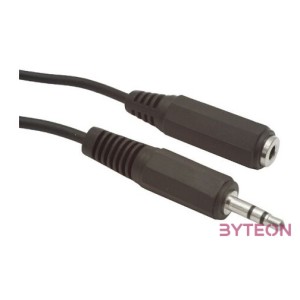 Gembird Jack stereo 3,5mm M,F audio kábel hosszabbító 3m fekete