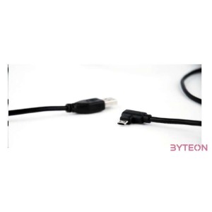 Gembird USB A - USB 2.0 micro B M,M adatkábel 1.8m fekete 90°