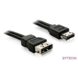 Delock eSATAp M,F adatkábel hosszabbító 1m fekete