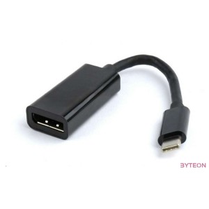 Gembird USB-C - Displayport M,F adapter 0.15m fekete