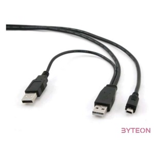 Gembird USB A - USB mini B M,M adatkábel 0.9m fekete