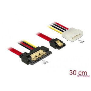Delock SATA 3 Molex Power 4pin - SATA 22pin F,F adatkábel 0.3m