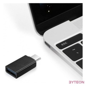 Gembird USB-C - USB 2.0 A M,F adapter fekete