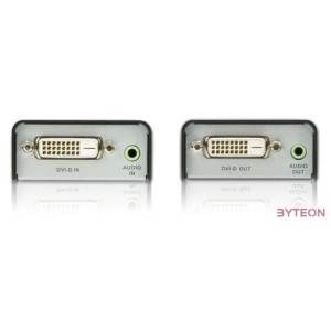 Aten DVI-D Jack stereo 3,5mm - Cat.5e video jelkábel hosszabbító 40m