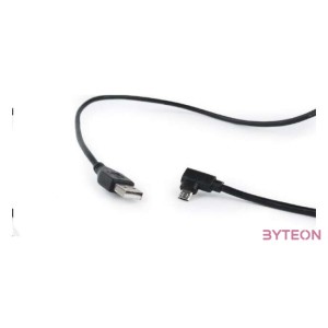 Gembird USB A - USB 2.0 micro B M,M adatkábel 1.8m fekete 90°