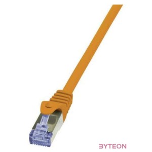 LogiLink RJ45 CAT6A S,FTP M,M adatkábel 3m AWG26 narancssárga
