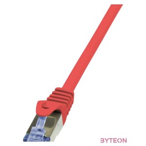 LogiLink RJ45 CAT6A S,FTP M,M adatkábel 0.25m AWG26 piros