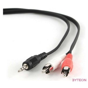 Gembird Jack stereo 3,5mm - 2db RCA M,M audio kábel 5m fekete