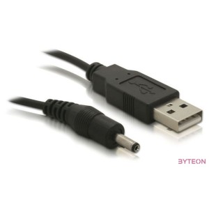 Delock USB A - DC 3.5 x 1.35 mm M,M tápkábel 1.5m fekete