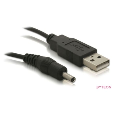 Delock USB A - DC 3.5 x 1.35 mm M,M tápkábel 1.5m fekete