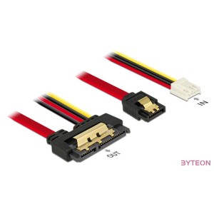 Delock SATA 3 Floppy Power - SATA 22pin F,F adatkábel 0.3m