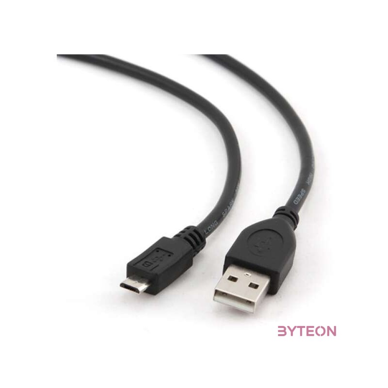 Gembird USB A - USB micro B M,M adatkábel 3m fekete