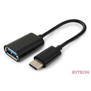 Gembird USB-C - USB 2.0 A M,F adapter 0.2m fekete OTG