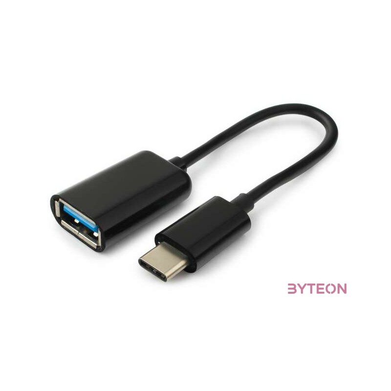 Gembird USB-C - USB 2.0 A M,F adapter 0.2m fekete OTG