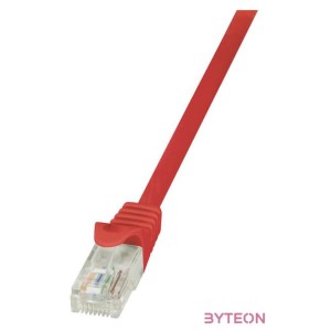 LogiLink RJ45 CAT6 UTP M,M adatkábel 0.5m AWG24 piros