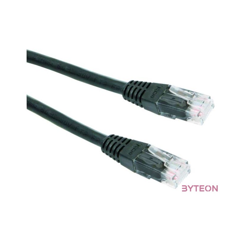 Gembird RJ45 CAT5e UTP M,M adatkábel 0.25m fekete