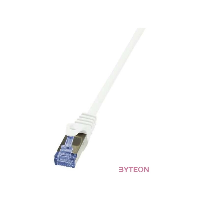 LogiLink RJ45 CAT6A 10Gb S,FTP M,M adatkábel 15m fehér AWG26