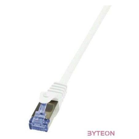 LogiLink RJ45 CAT6A 10Gb S,FTP M,M adatkábel 15m fehér AWG26