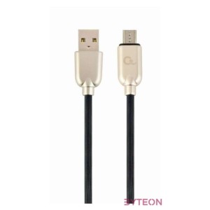 Gembird Premium rubber Micro-USB charging and data cable, 1m, black