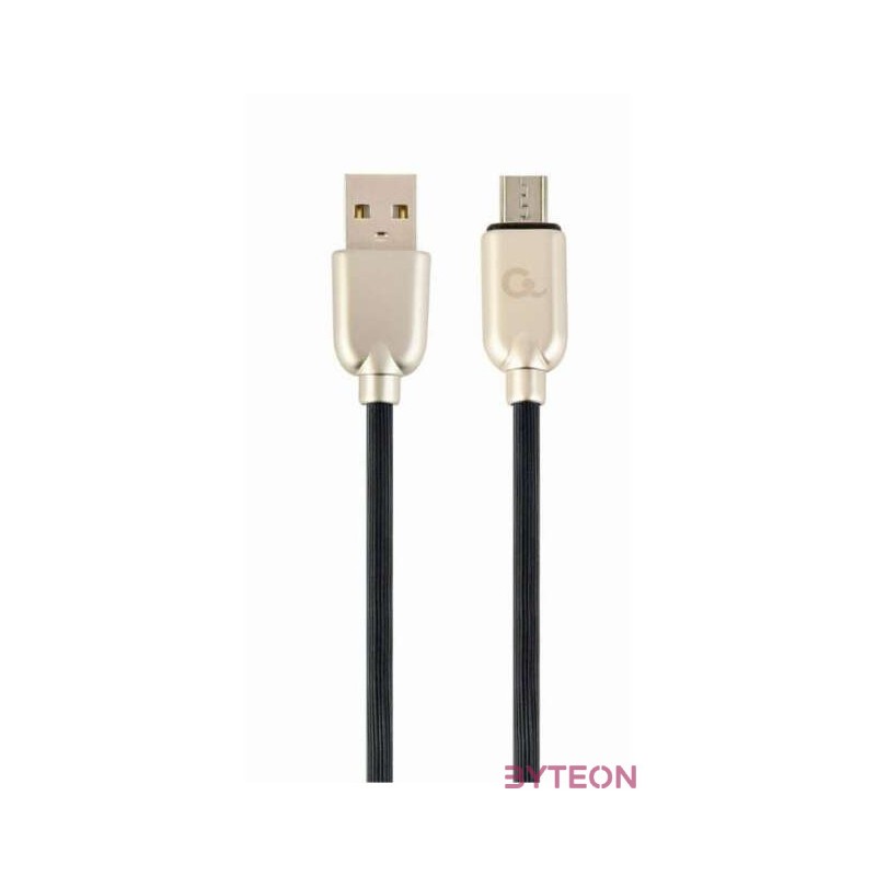 Gembird Premium rubber Micro-USB charging and data cable, 1m, black
