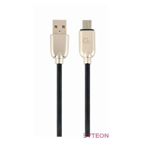 Gembird Premium rubber Micro-USB charging and data cable, 1m, black