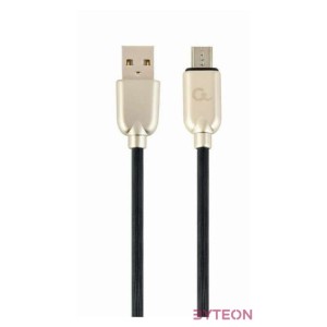 Gembird Premium rubber Micro-USB charging and data cable, 2m, black