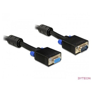 Delock VGA M,F video jelkábel hosszabbító 2m fekete