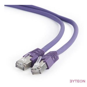 Gembird RJ45 CAT6A FTP M,M adatkábel 2m lila LSZH