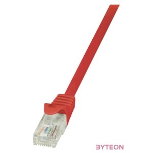 LogiLink RJ45 CAT6 UTP M,M adatkábel 0.5m AWG24 piros