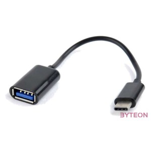 Gembird USB-C - USB 2.0 A M,F adapter 0.2m fekete OTG