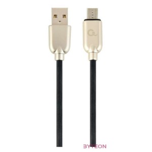 Gembird Premium rubber Micro-USB charging and data cable, 1m, black