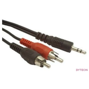Gembird Jack stereo 3,5mm - 2db RCA M,M audio kábel 5m fekete